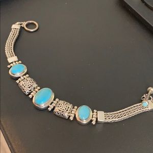 Sterling silver and turquoise bracelet